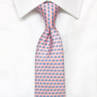 pink sea turtle animal printed silk tie