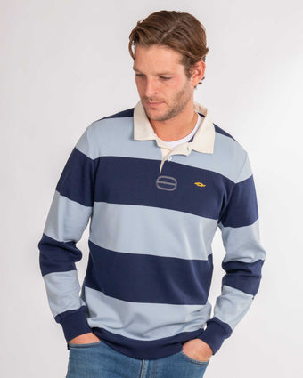 Ronnie Rugby Shirt - Sky Stripe