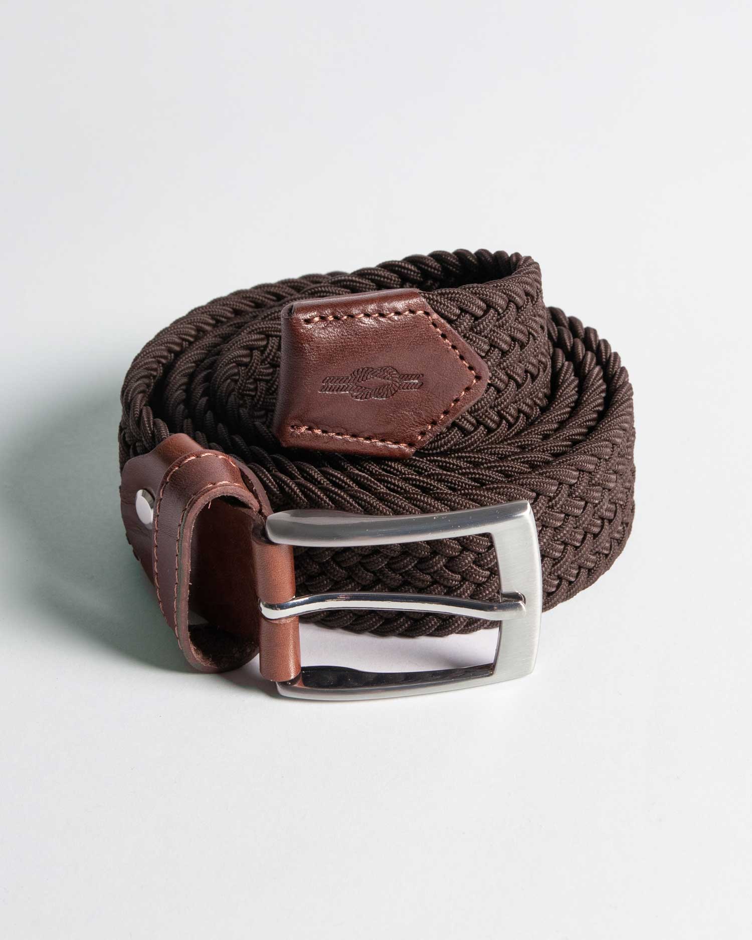 Brown Woven Elasticated Belt