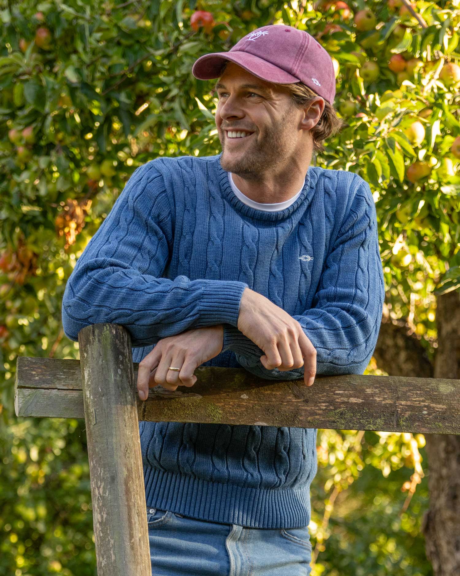 Mid Blue Aubrey Cable Knit Jumper – ReefKnots