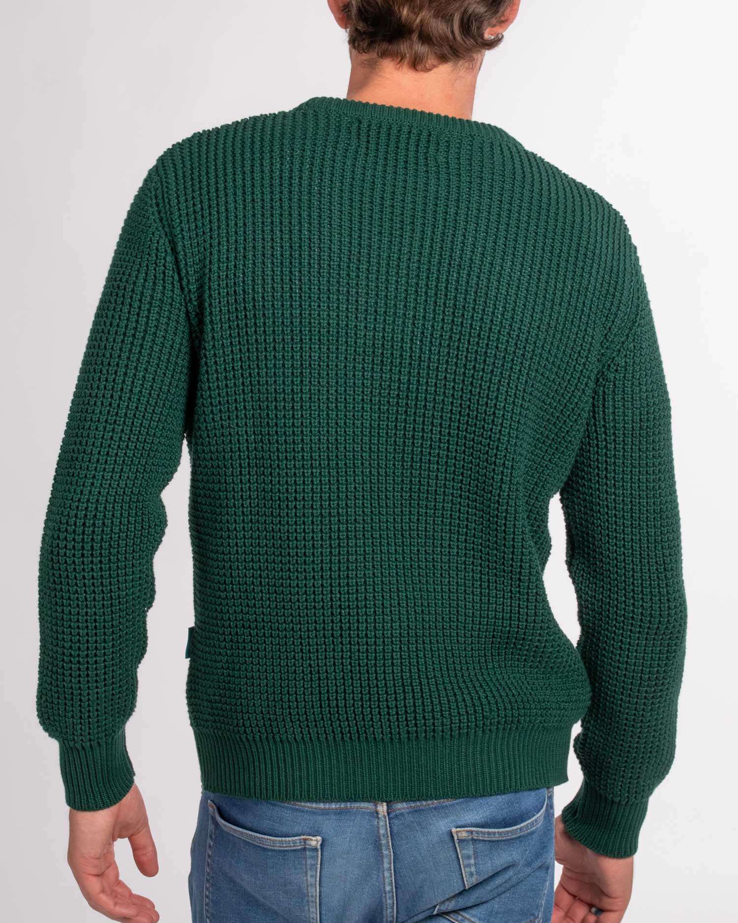 bottle green knitwear