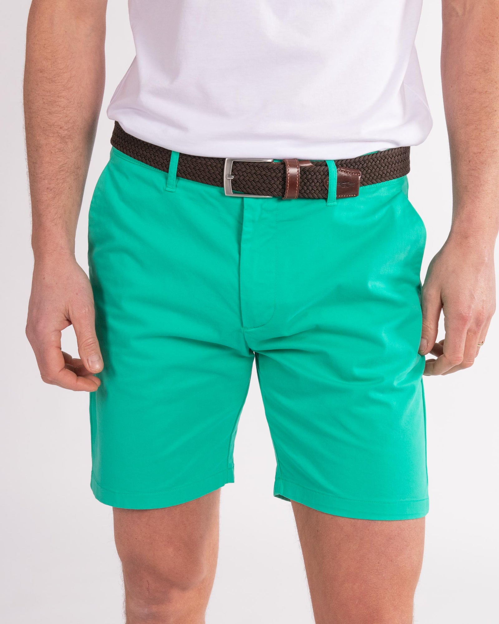 Green Cotton Shorts