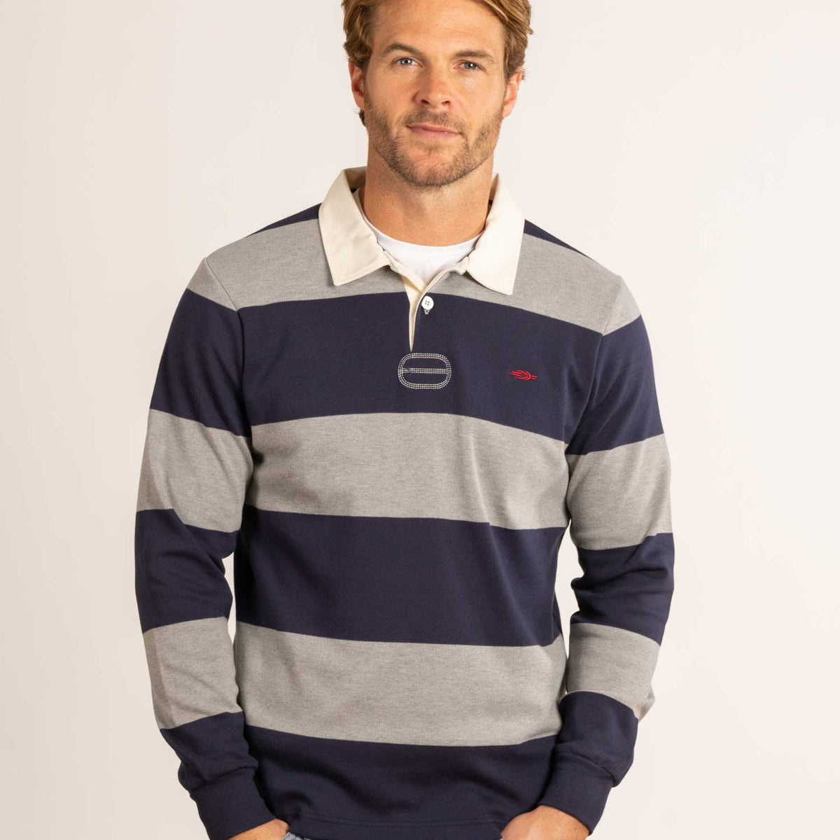 Buckfast Navy & Grey Stripe Rugby – ReefKnots