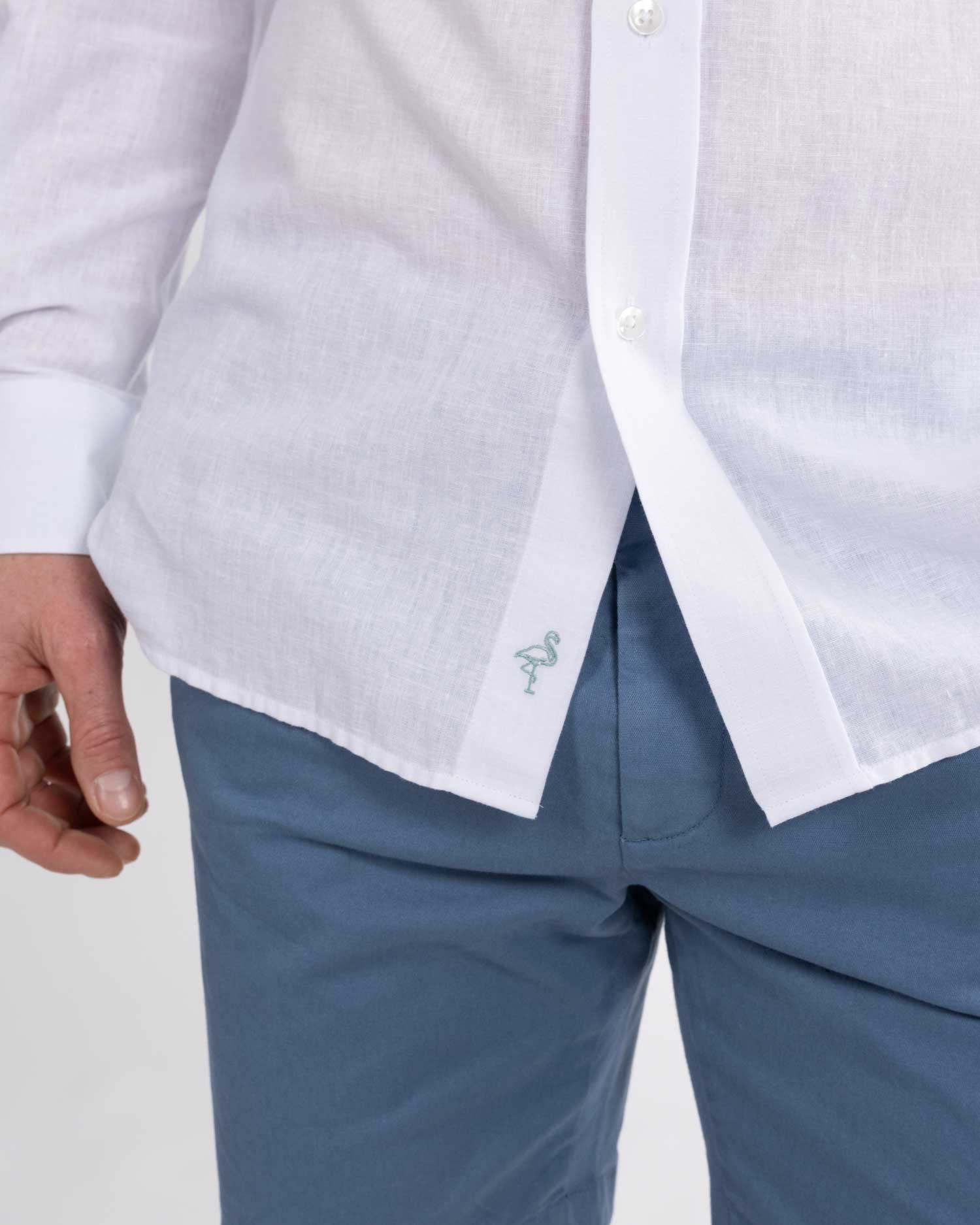White Linen Blend Shirt – ReefKnots