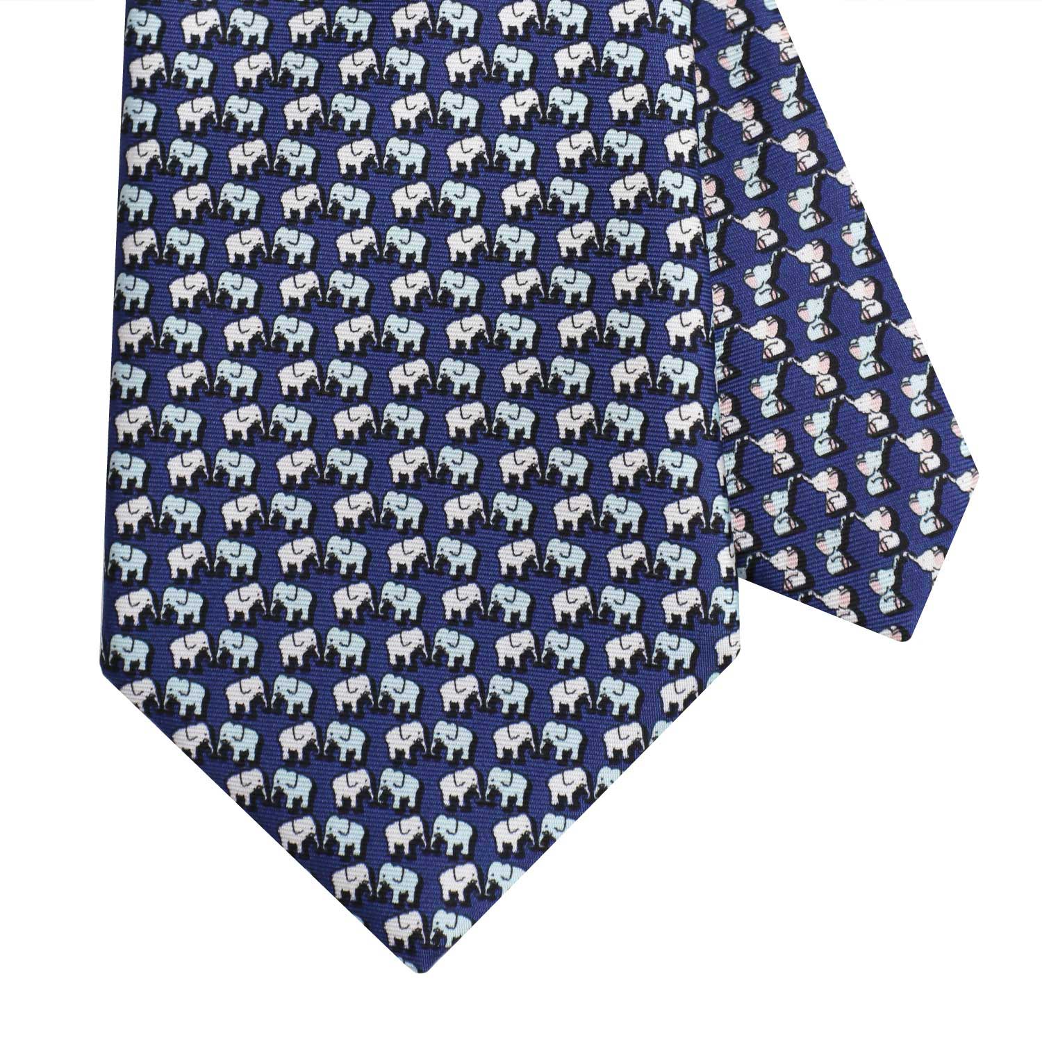 Como House Men’s cheapest Elephant Print Silk Tie