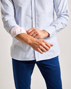 Blue Stripe Oxford Shirt - Button Down Shirts