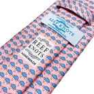 pink turtle animal printed silk tie