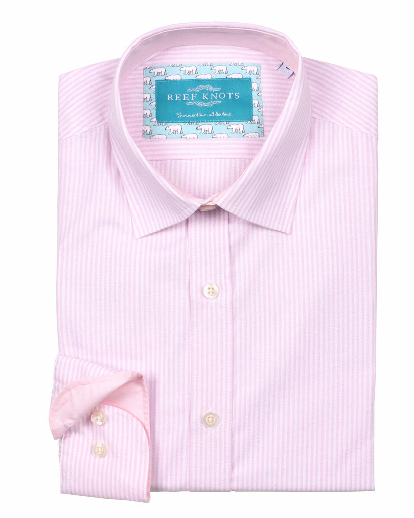 Pink Stripe Oxford Shirt - Traditional Collar Shirts