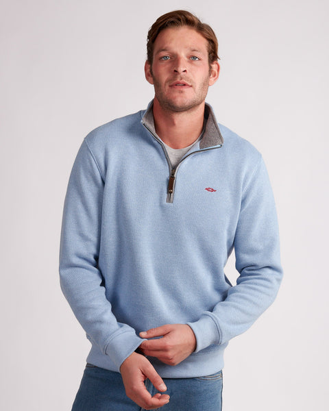 Light blue shop quarter zip