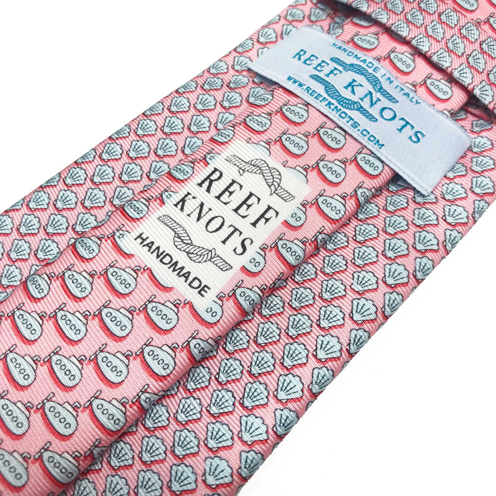 Pink Shell printed Silk Tie